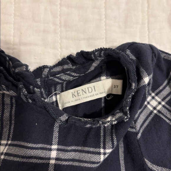 Kendi Neela Flannel Ruffle Neckline Long Sleeve Dress - Picture 4 of 4